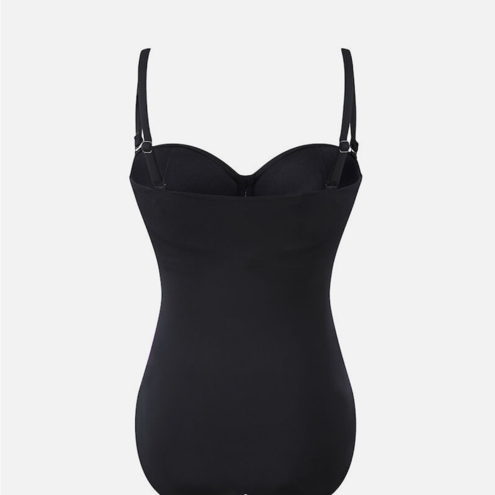 Panache Black and Pink One Piece Swimsuit Floral Design - Picture 7 of 7